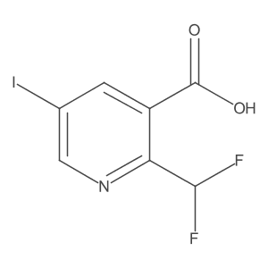2-(Difluoromethyl)-5-iodopyridine-3-carboxylic acid Structure
