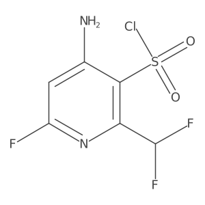 4-Amino-2-(difluoromethyl)-6-fluoropyridine-3-sulfonyl chloride Structure