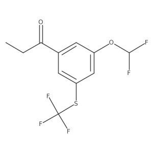 1-(3-(Difluoromethoxy)-5-(trifluoromethylthio)phenyl)propan-1-one Structure