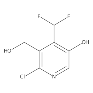 6-Chloro-4-(difluoromethyl)-5-(hydroxymethyl)pyridin-3-ol结构式