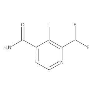 2-(Difluoromethyl)-3-iodopyridine-4-carboxamide Structure