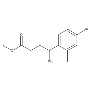 Methyl 4-amino-4-(4-bromo-2-methylphenyl)butanoate结构式