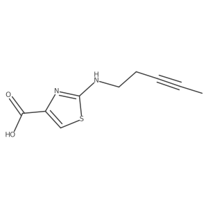 2-[(Pent-3-yn-1-yl)amino]-1,3-thiazole-4-carboxylic acid结构式