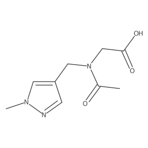2-{N-[(1-methyl-1H-pyrazol-4-yl)methyl]acetamido}acetic acid结构式