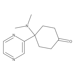 4-(Dimethylamino)-4-(2-pyrazinyl)cyclohexanone结构式