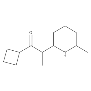 1-Cyclobutyl-2-(6-methylpiperidin-2-yl)propan-1-one结构式