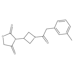 3-(1-(2-(m-Tolyl)acetyl)azetidin-3-yl)oxazolidine-2,4-dione Structure