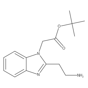 tert-butyl 2-[2-(2-aminoethyl)-1H-1,3-benzodiazol-1-yl]acetate结构式