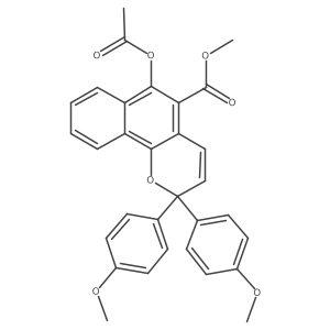 methyl 6-(acetyloxy)-2,2-bis(4-methoxyphenyl)-2H-benzo[h]chromene-5-carboxylate Structure
