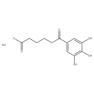 Sodium 4-(3,4,5-trihydroxybenzoyloxy)butanoate结构式