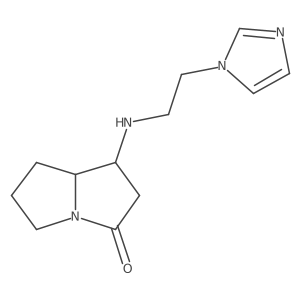 3H-Pyrrolizin-3-one, hexahydro-1-[[2-(1H-imidazol-1-yl)ethyl]amino]-结构式