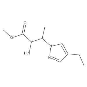 methyl 2-amino-3-(4-ethyl-1H-pyrazol-1-yl)butanoate Structure