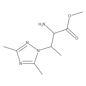 methyl 2-amino-3-(dimethyl-1H-1,2,4-triazol-1-yl)butanoate结构式