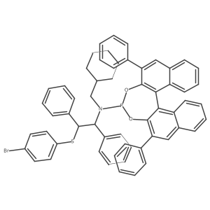 N-(2-((4-Bromophenyl)thio)-1,2-diphenylethyl)-N-(cyclohexylmethyl)-2,6-diphenyldinaphtho[2,1-d:1',2'-f][1,3,2]dioxaphosphepin-4-amine结构式