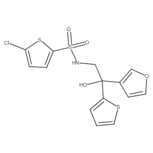 5-chloro-N-(2-(furan-3-yl)-2-hydroxy-2-(thiophen-2-yl)ethyl)thiophene-2-sulfonamide Structure