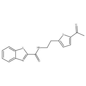 N-(2-(5-acetylthiophen-2-yl)ethyl)benzo[d]thiazole-2-carboxamide Structure