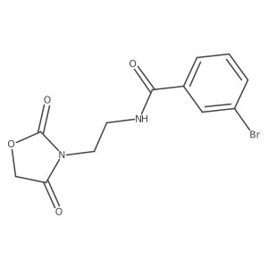 3-bromo-N-(2-(2,4-dioxooxazolidin-3-yl)ethyl)benzamide结构式