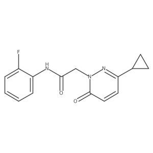 2-(3-cyclopropyl-6-oxopyridazin-1(6H)-yl)-N-(2-fluorophenyl)acetamide结构式