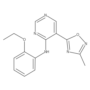 N-(2-ethoxyphenyl)-5-(3-methyl-1,2,4-oxadiazol-5-yl)pyrimidin-4-amine结构式