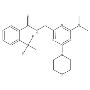 N-((4-(dimethylamino)-6-morpholino-1,3,5-triazin-2-yl)methyl)-2-(trifluoromethyl)benzamide结构式
