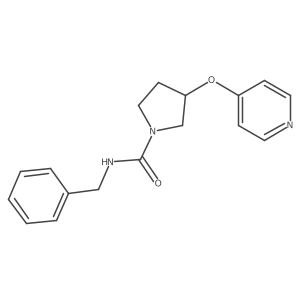 N-benzyl-3-(pyridin-4-yloxy)pyrrolidine-1-carboxamide结构式