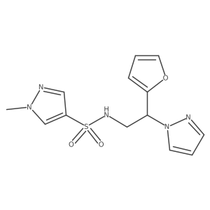 N-(2-(furan-2-yl)-2-(1H-pyrazol-1-yl)ethyl)-1-methyl-1H-pyrazole-4-sulfonamide Structure