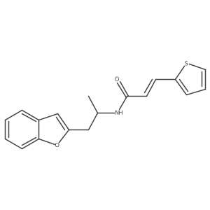 (E)-N-(1-(benzofuran-2-yl)propan-2-yl)-3-(thiophen-2-yl)acrylamide结构式
