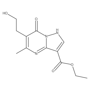 ethyl 6-(2-hydroxyethyl)-5-methylpyrazolo[1,5-a]pyrimidin-7(4H)-one-3-carboxylate结构式