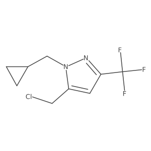 5-(chloromethyl)-1-(cyclopropylmethyl)-3-(trifluoromethyl)-1H-pyrazole结构式