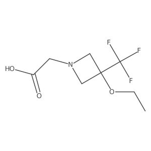 2-(3-Ethoxy-3-(trifluoromethyl)azetidin-1-yl)acetic acid结构式