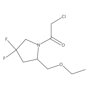 2-Chloro-1-(2-(ethoxymethyl)-4,4-difluoropyrrolidin-1-yl)ethan-1-one Structure