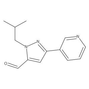 1-isobutyl-3-(pyridin-3-yl)-1H-pyrazole-5-carbaldehyde结构式