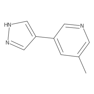 3-methyl-5-(1H-pyrazol-4-yl)pyridine结构式