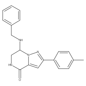 7-(benzylamino)-2-(4-methylphenyl)-6,7-dihydropyrazolo[1,5-a]pyrazin-4(5H)-one Structure