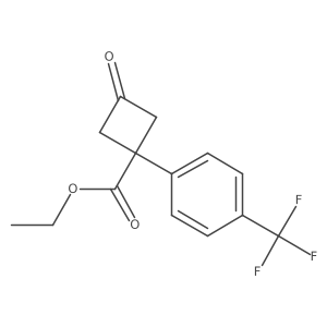 Ethyl 3-oxo-1-[4-(trifluoromethyl)phenyl]cyclobutane-1-carboxylate Structure