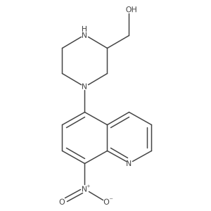 4-(8-Nitro-5-quinolinyl)-2-piperazinemethanol Structure