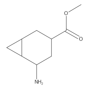 rac-methyl (3R,5S)-5-aminobicyclo[4.1.0]heptane-3-carboxylate结构式