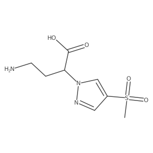 4-amino-2-(4-methanesulfonyl-1H-pyrazol-1-yl)butanoic acid Structure
