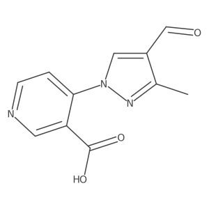 4-(4-formyl-3-methyl-1H-pyrazol-1-yl)pyridine-3-carboxylic acid结构式