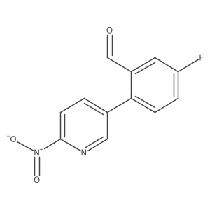 5-Fluoro-2-(6-nitropyridin-3-yl)benzaldehyde Structure