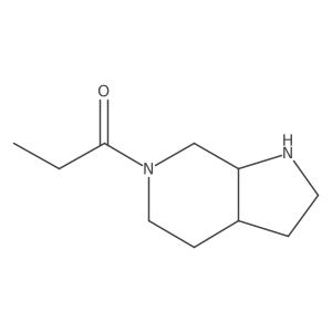 rac-1-[(3aR,7aR)-octahydro-1H-pyrrolo[2,3-c]pyridin-6-yl]propan-1-one结构式