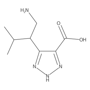 5-(1-amino-3-methylbutan-2-yl)-1H-1,2,3-triazole-4-carboxylic acid结构式