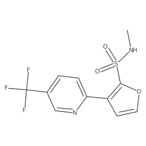 N-methyl-3-[5-(trifluoromethyl)pyridin-2-yl]furan-2-sulfonamide结构式