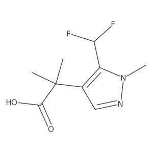 2-[5-(difluoromethyl)-1-methyl-1H-pyrazol-4-yl]-2-methylpropanoic acid结构式