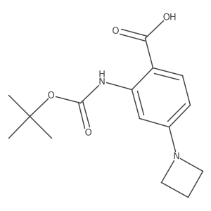 4-(Azetidin-1-yl)-2-{[(tert-butoxy)carbonyl]amino}benzoic acid结构式