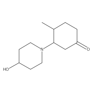 3-(4-Hydroxypiperidin-1-yl)-4-methylcyclohexan-1-one结构式
