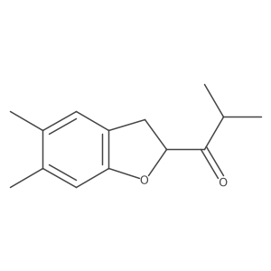 1-(5,6-Dimethyl-2,3-dihydro-1-benzofuran-2-yl)-2-methylpropan-1-one Structure
