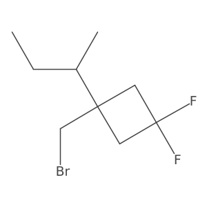 1-(Bromomethyl)-1-(butan-2-yl)-3,3-difluorocyclobutane Structure
