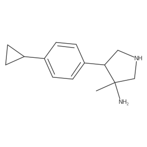 4-(4-Cyclopropylphenyl)-3-methylpyrrolidin-3-amine Structure