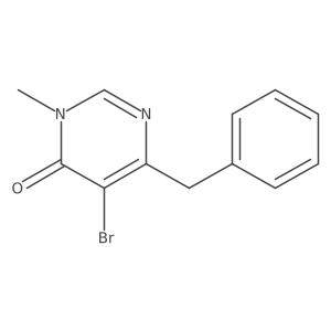 6-Benzyl-5-bromo-3-methyl-3,4-dihydropyrimidin-4-one结构式